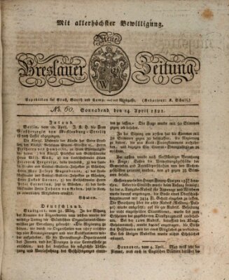 Neue Breslauer Zeitung Samstag 14. April 1821