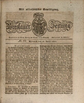 Neue Breslauer Zeitung Mittwoch 18. April 1821