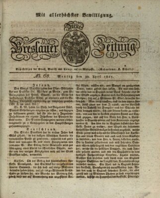 Neue Breslauer Zeitung Montag 30. April 1821