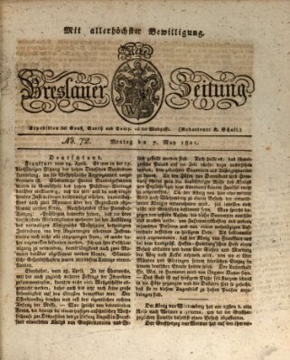 Neue Breslauer Zeitung Montag 7. Mai 1821