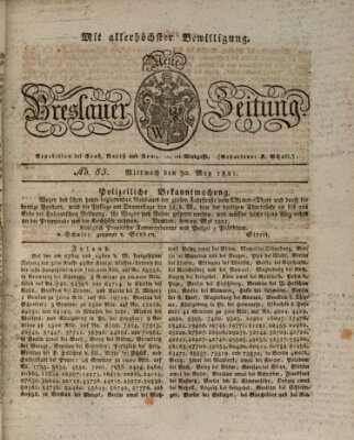 Neue Breslauer Zeitung Mittwoch 30. Mai 1821