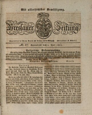 Neue Breslauer Zeitung Samstag 2. Juni 1821