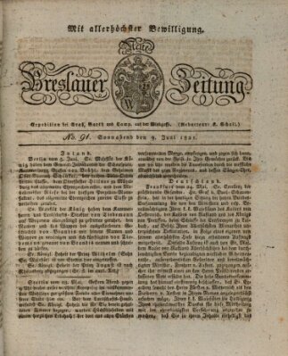 Neue Breslauer Zeitung Samstag 9. Juni 1821