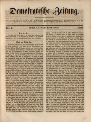 Demokratische Zeitung Sonntag 29. Oktober 1848