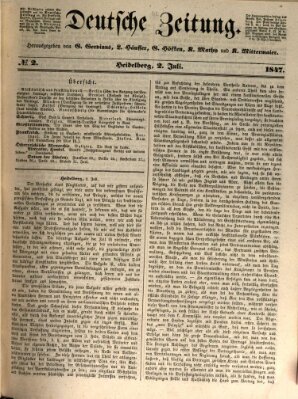 Deutsche Zeitung Freitag 2. Juli 1847