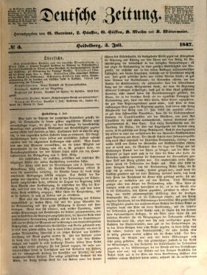 Deutsche Zeitung Samstag 3. Juli 1847