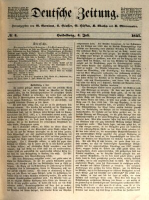 Deutsche Zeitung Sonntag 4. Juli 1847