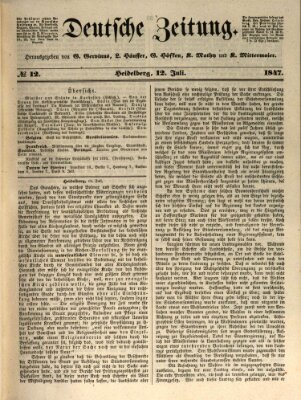 Deutsche Zeitung Montag 12. Juli 1847