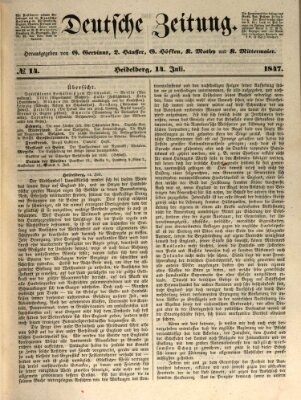 Deutsche Zeitung Mittwoch 14. Juli 1847