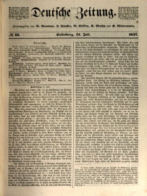 Deutsche Zeitung Donnerstag 15. Juli 1847