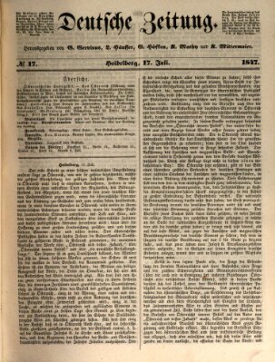 Deutsche Zeitung Samstag 17. Juli 1847