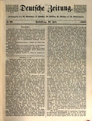 Deutsche Zeitung Montag 19. Juli 1847