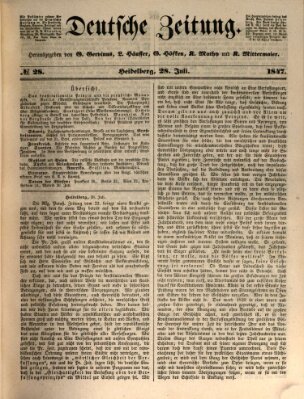 Deutsche Zeitung Mittwoch 28. Juli 1847