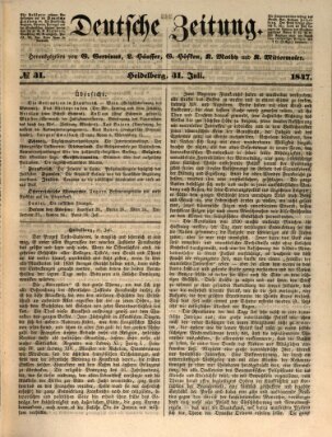 Deutsche Zeitung Samstag 31. Juli 1847