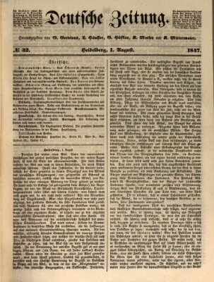 Deutsche Zeitung Sonntag 1. August 1847