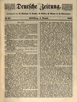 Deutsche Zeitung Montag 2. August 1847