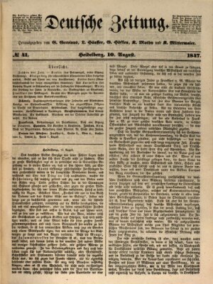 Deutsche Zeitung Dienstag 10. August 1847