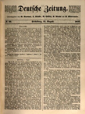 Deutsche Zeitung Mittwoch 11. August 1847