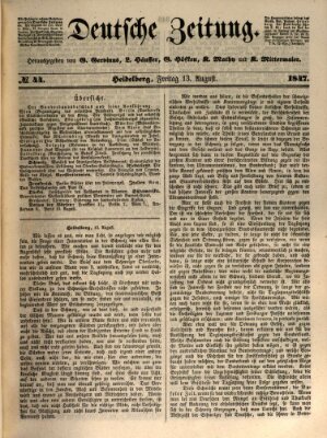 Deutsche Zeitung Freitag 13. August 1847