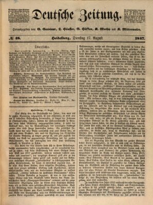 Deutsche Zeitung Dienstag 17. August 1847