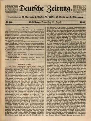 Deutsche Zeitung Donnerstag 19. August 1847