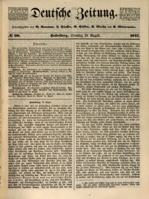 Deutsche Zeitung Sonntag 29. August 1847