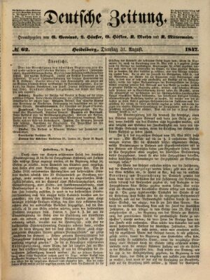 Deutsche Zeitung Dienstag 31. August 1847