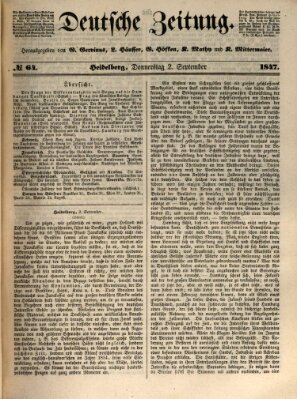 Deutsche Zeitung Donnerstag 2. September 1847