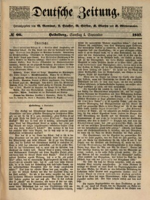 Deutsche Zeitung Samstag 4. September 1847