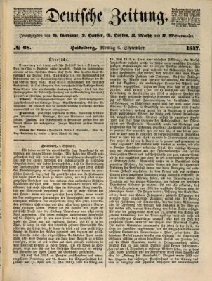 Deutsche Zeitung Montag 6. September 1847