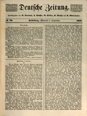 Deutsche Zeitung Mittwoch 8. September 1847