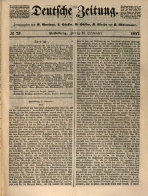 Deutsche Zeitung Freitag 10. September 1847