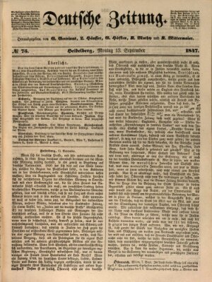 Deutsche Zeitung Montag 13. September 1847