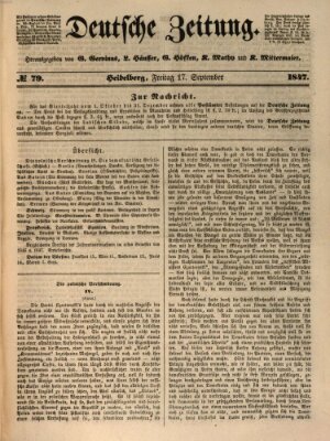 Deutsche Zeitung Freitag 17. September 1847