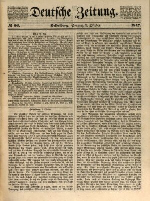 Deutsche Zeitung Sonntag 3. Oktober 1847