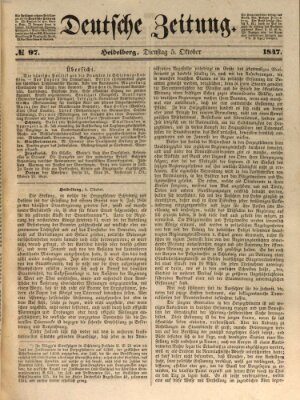 Deutsche Zeitung Dienstag 5. Oktober 1847