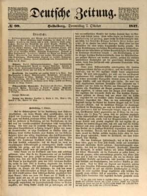 Deutsche Zeitung Donnerstag 7. Oktober 1847