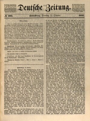 Deutsche Zeitung Dienstag 12. Oktober 1847