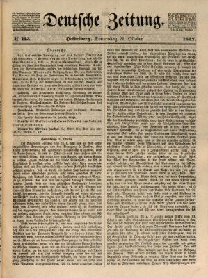 Deutsche Zeitung Donnerstag 21. Oktober 1847