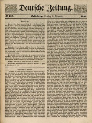 Deutsche Zeitung Samstag 6. November 1847