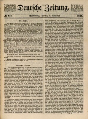 Deutsche Zeitung Montag 8. November 1847