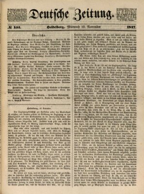 Deutsche Zeitung Mittwoch 10. November 1847