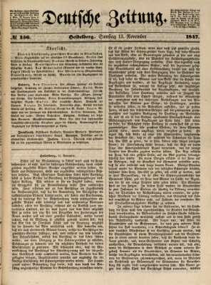 Deutsche Zeitung Samstag 13. November 1847