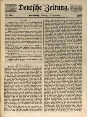 Deutsche Zeitung Montag 15. November 1847