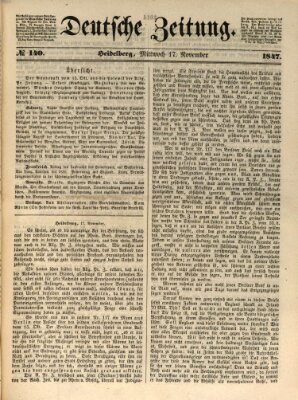 Deutsche Zeitung Mittwoch 17. November 1847