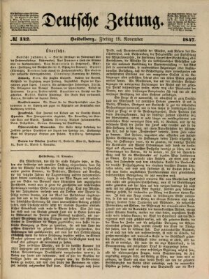 Deutsche Zeitung Freitag 19. November 1847