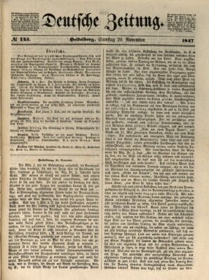 Deutsche Zeitung Samstag 20. November 1847