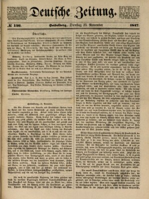 Deutsche Zeitung Dienstag 23. November 1847