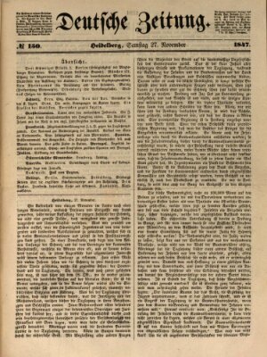 Deutsche Zeitung Samstag 27. November 1847