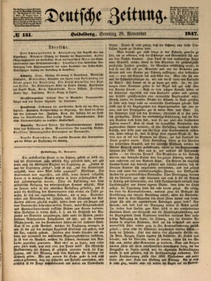 Deutsche Zeitung Sonntag 28. November 1847